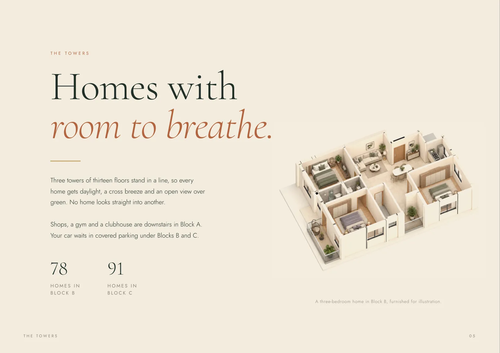 Brochure page: the project at a glance