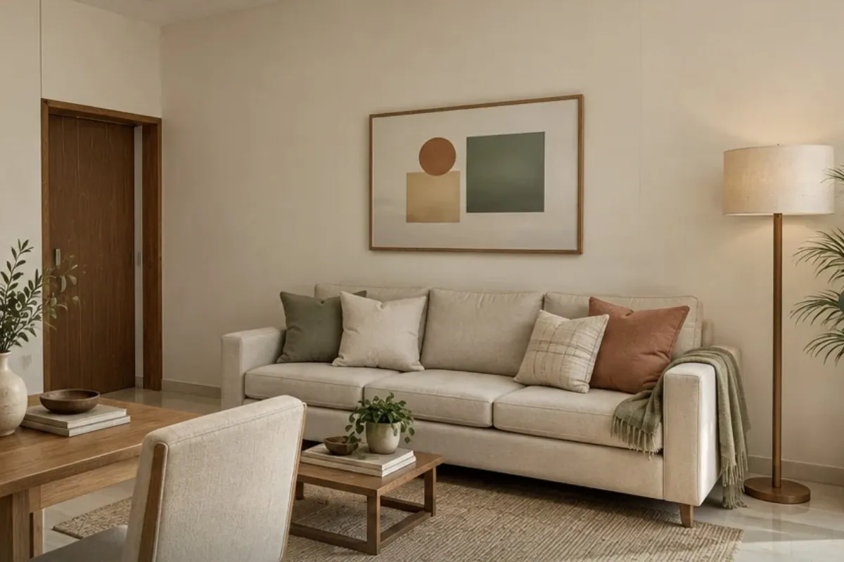The living room at eleven in the morning